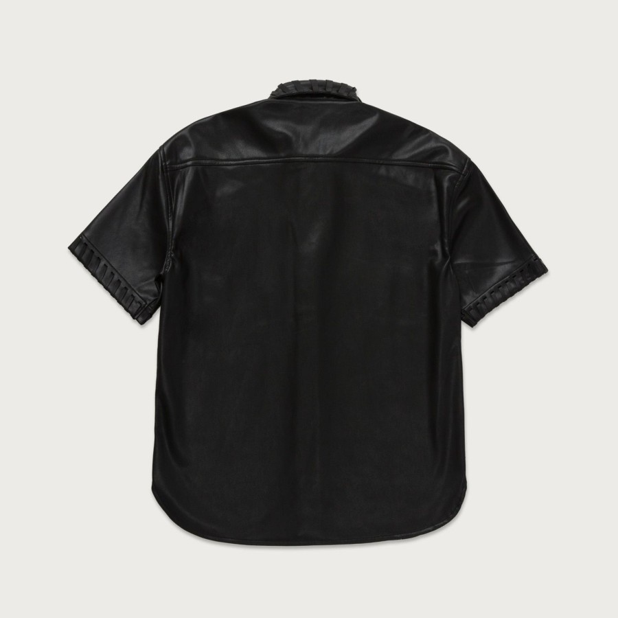 Honor The Gift | Womens Vegan Leather Box T-Shirt - Black