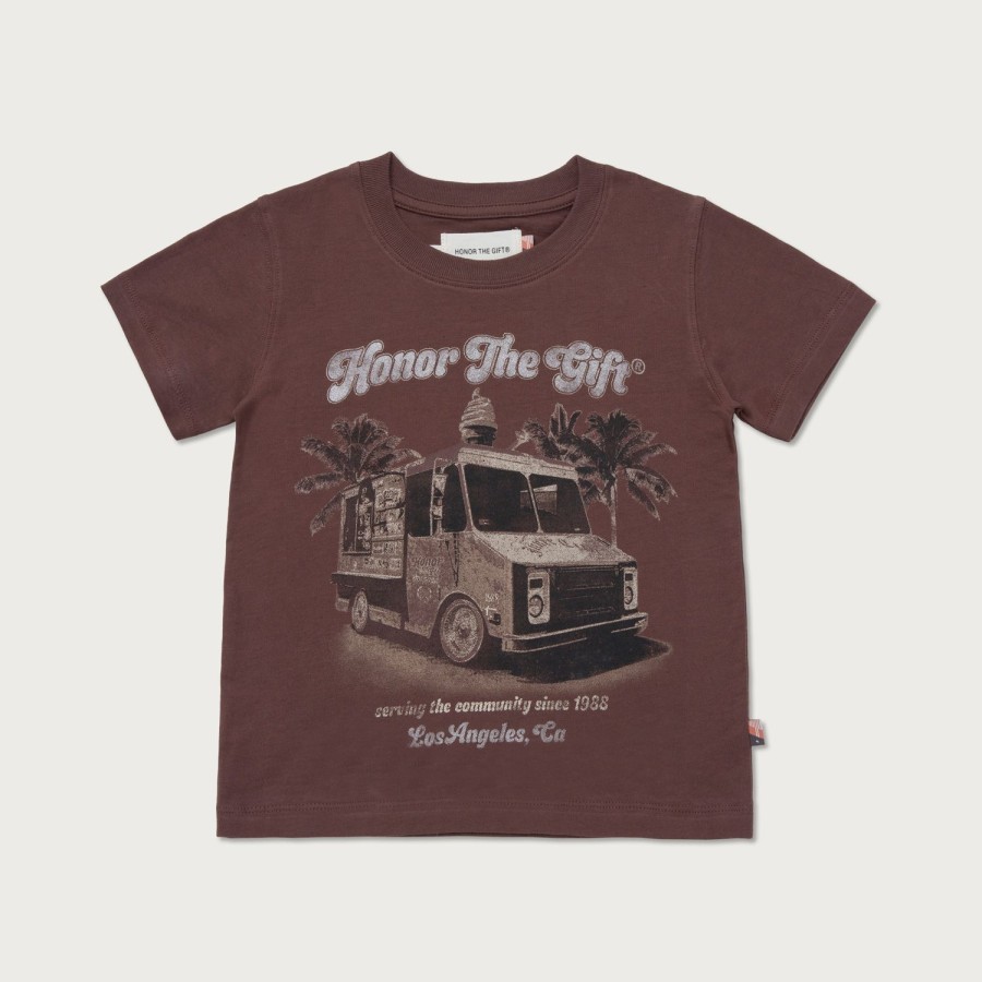 Honor The Gift | Kids Ice Cream Truck T-Shirt - Brown