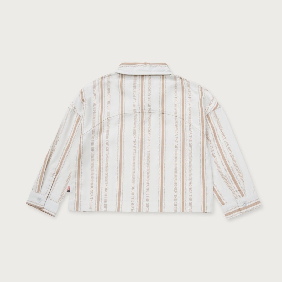 Honor The Gift | Kids Stripe Uniform Shirt - Bone