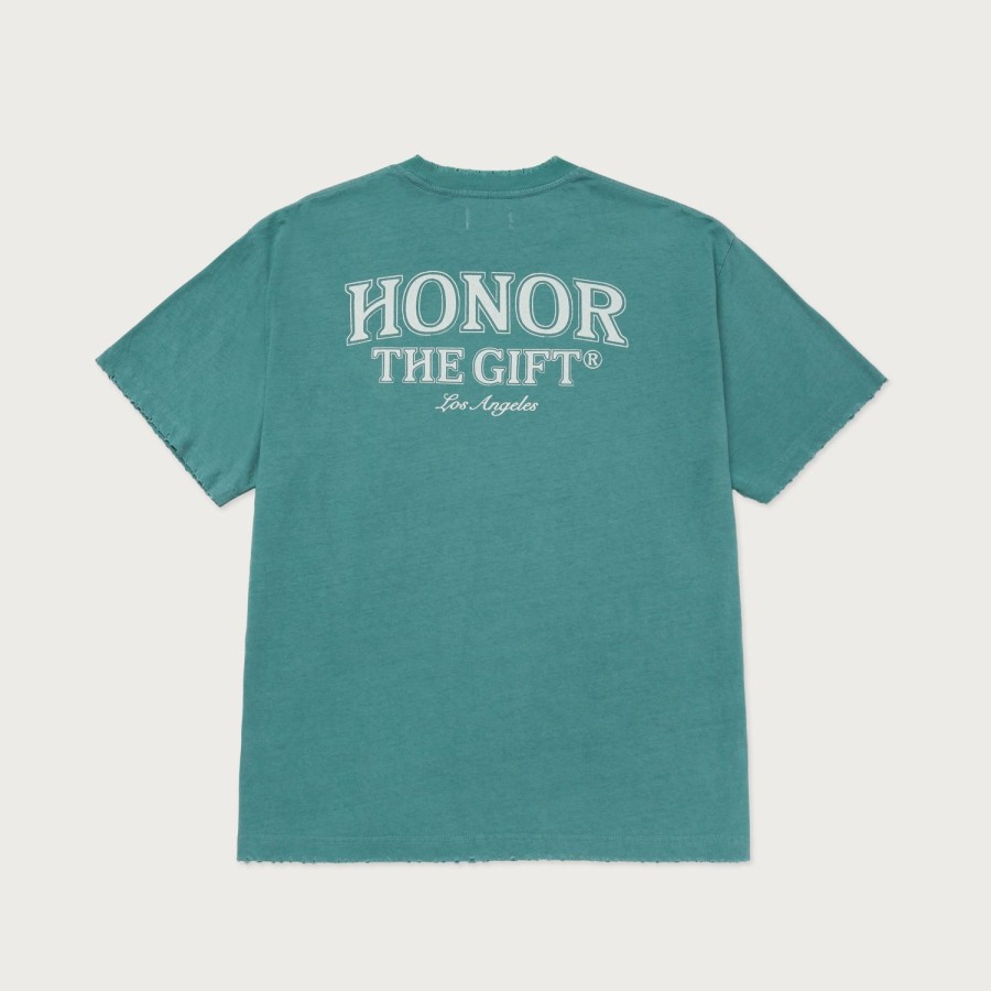 Honor The Gift | Floral Pocket T-Shirt - Teal