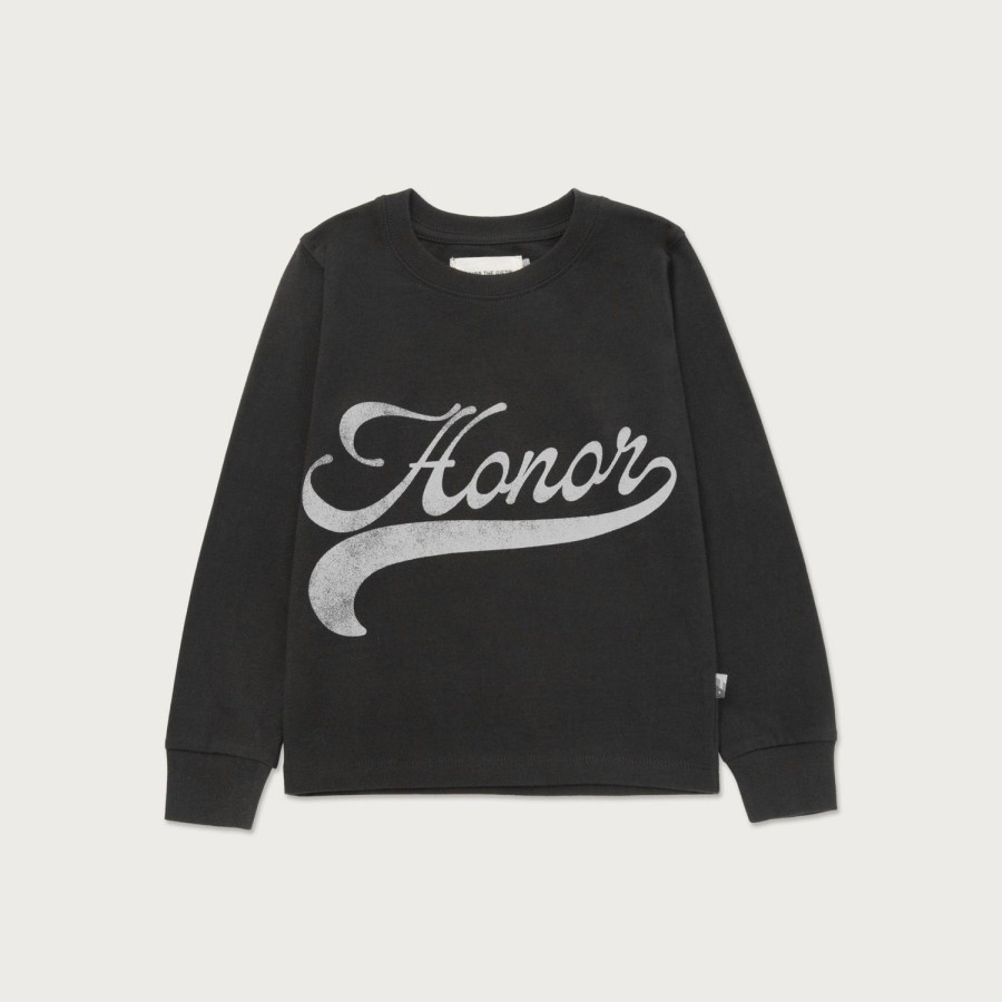 Honor The Gift | Kids Holiday Script L/S T-Shirt - Black