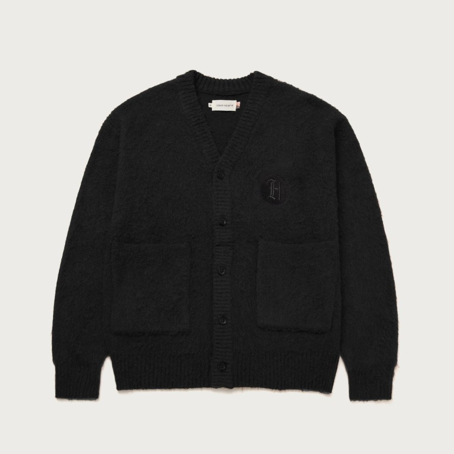 Honor The Gift | Stamped Patch Cardigan - Black