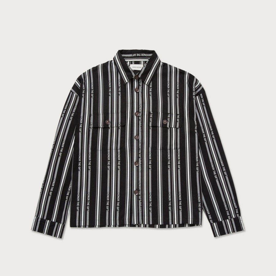 Honor The Gift | Honor Stripe Button Up - Black