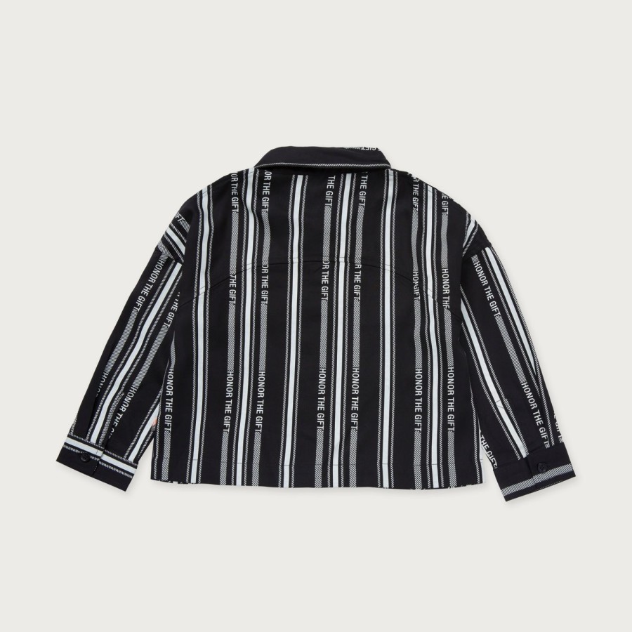 Honor The Gift | Kids Stripe Uniform Shirt - Black