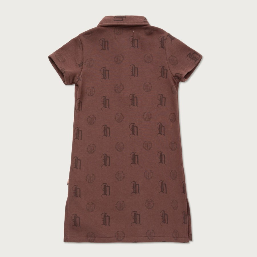 Honor The Gift | Kids Girls Pique Dress Shirt - Brown