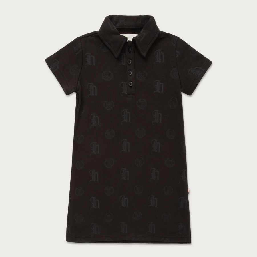 Honor The Gift | Kids Girls Pique Dress Shirt - Black