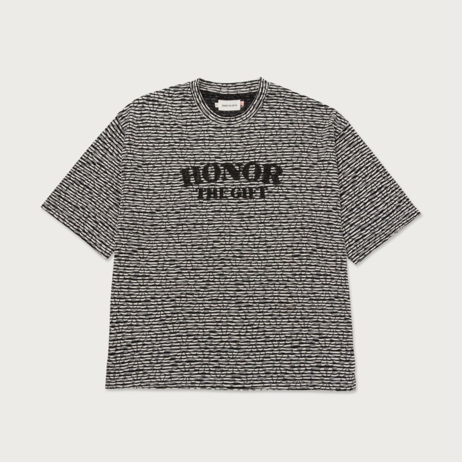 Honor The Gift | Stripe Box T-Shirt - Black