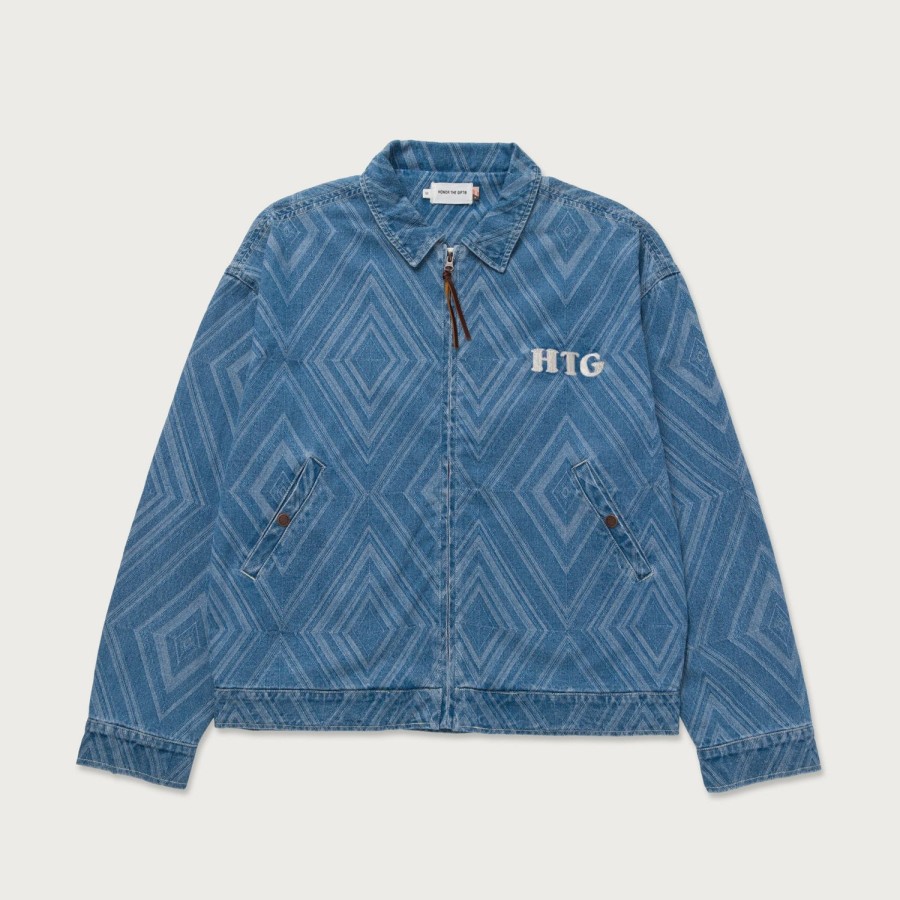 Honor The Gift | Diamond Denim Jacket - Lt. Indigo