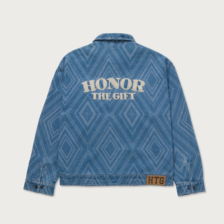 Honor The Gift | Diamond Denim Jacket - Lt. Indigo