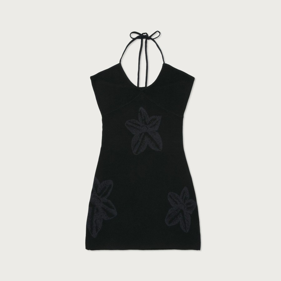 Honor The Gift | Womens Floral Knit Dress - Black