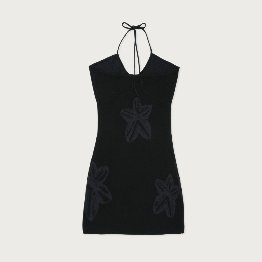 Honor The Gift | Womens Floral Knit Dress - Black