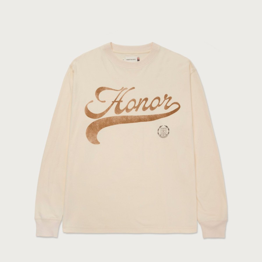 Honor The Gift | Holiday Script L/S T-Shirt - Bone