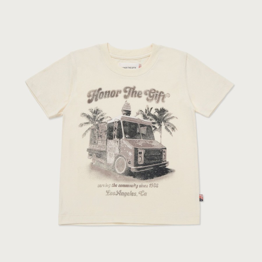 Honor The Gift | Kids Ice Cream Truck T-Shirt - Bone