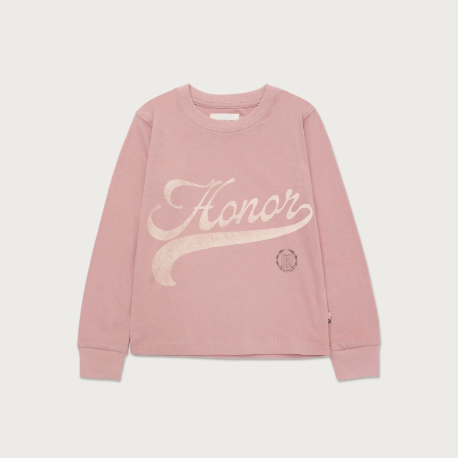 Honor The Gift | Kids Holiday Script L/S T-Shirt - Mauve