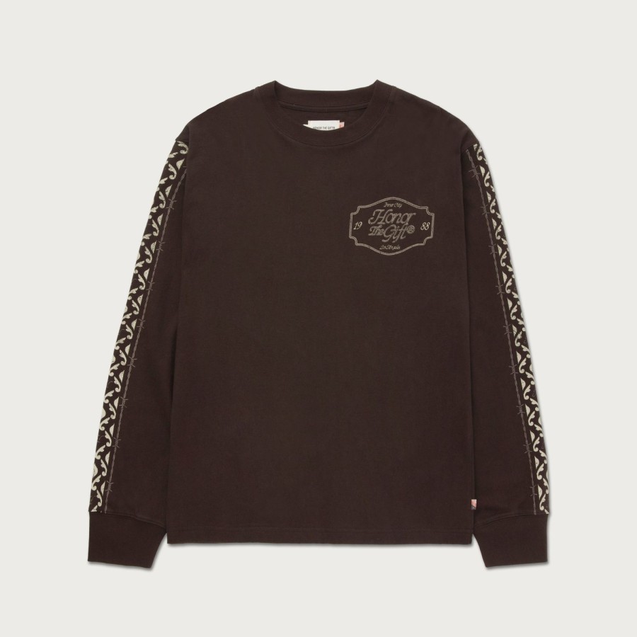 Honor The Gift | Htg® Pattern L/S T-Shirt - Black