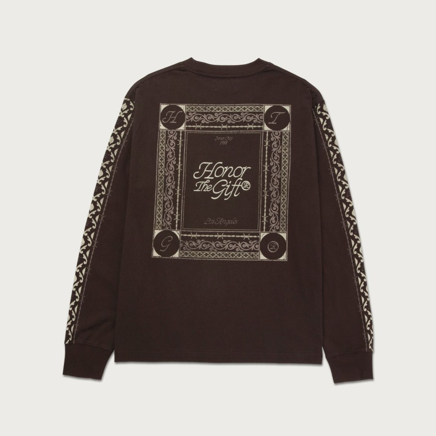 Honor The Gift | Htg® Pattern L/S T-Shirt - Black