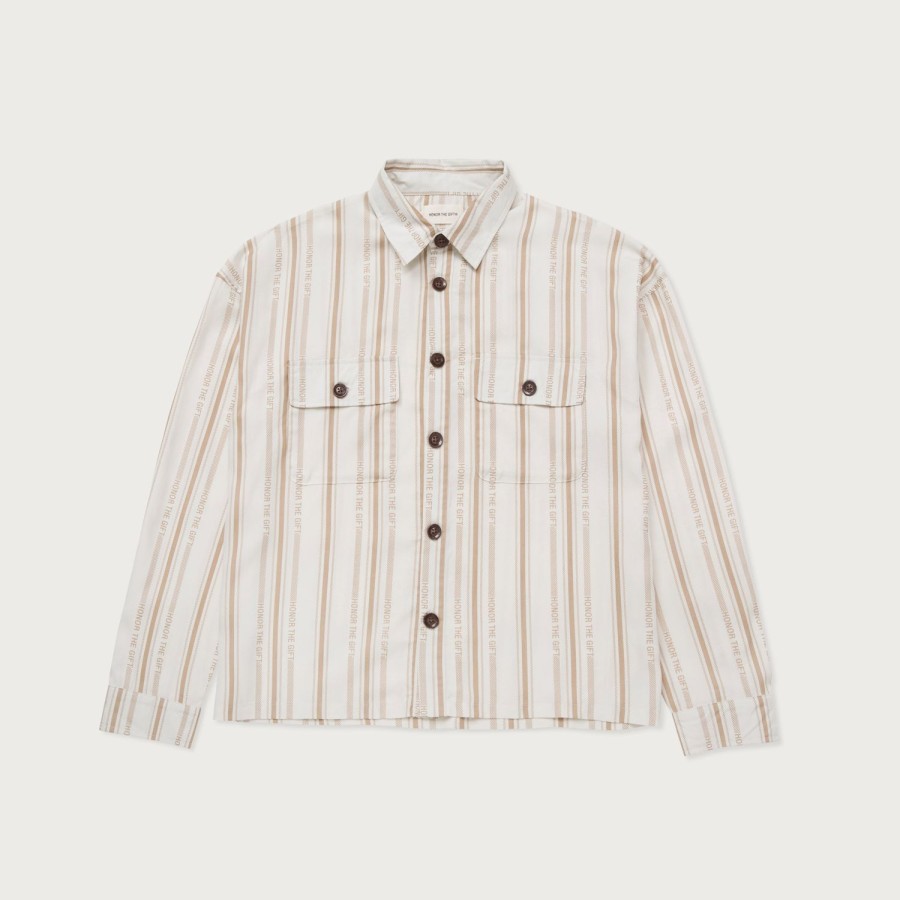 Honor The Gift | Honor Stripe Button Up - Bone