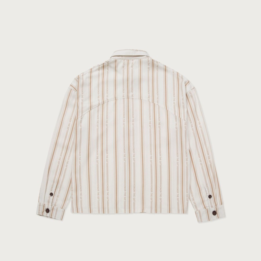 Honor The Gift | Honor Stripe Button Up - Bone