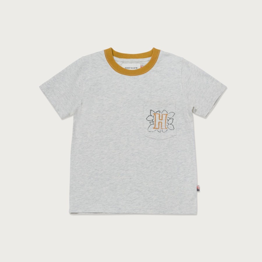 Honor The Gift | Kids Floral Pocket T-Shirt - Ath Heather