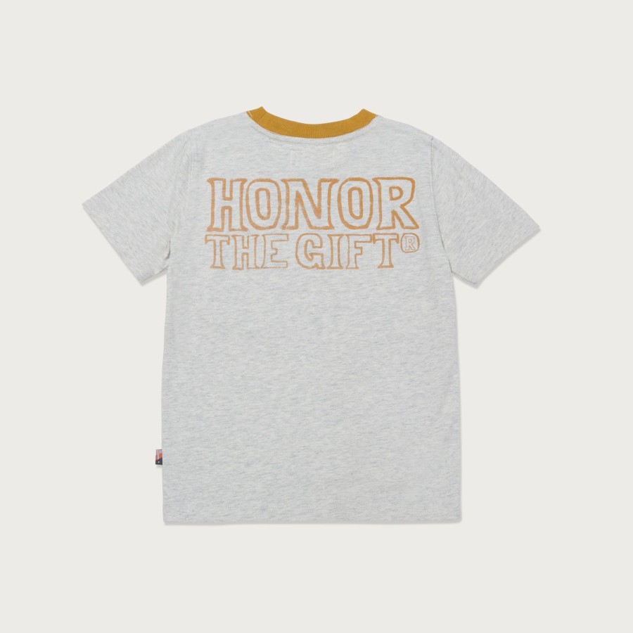 Honor The Gift | Kids Floral Pocket T-Shirt - Ath Heather