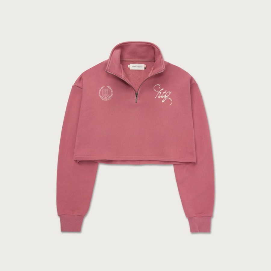 Honor The Gift | Womens 1/4 Zip Fleece - Mauve