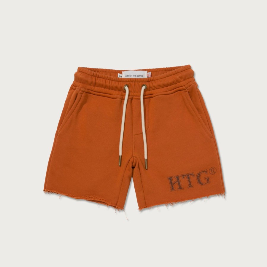 Honor The Gift | Kids Raw Edge Terry Short - Rust