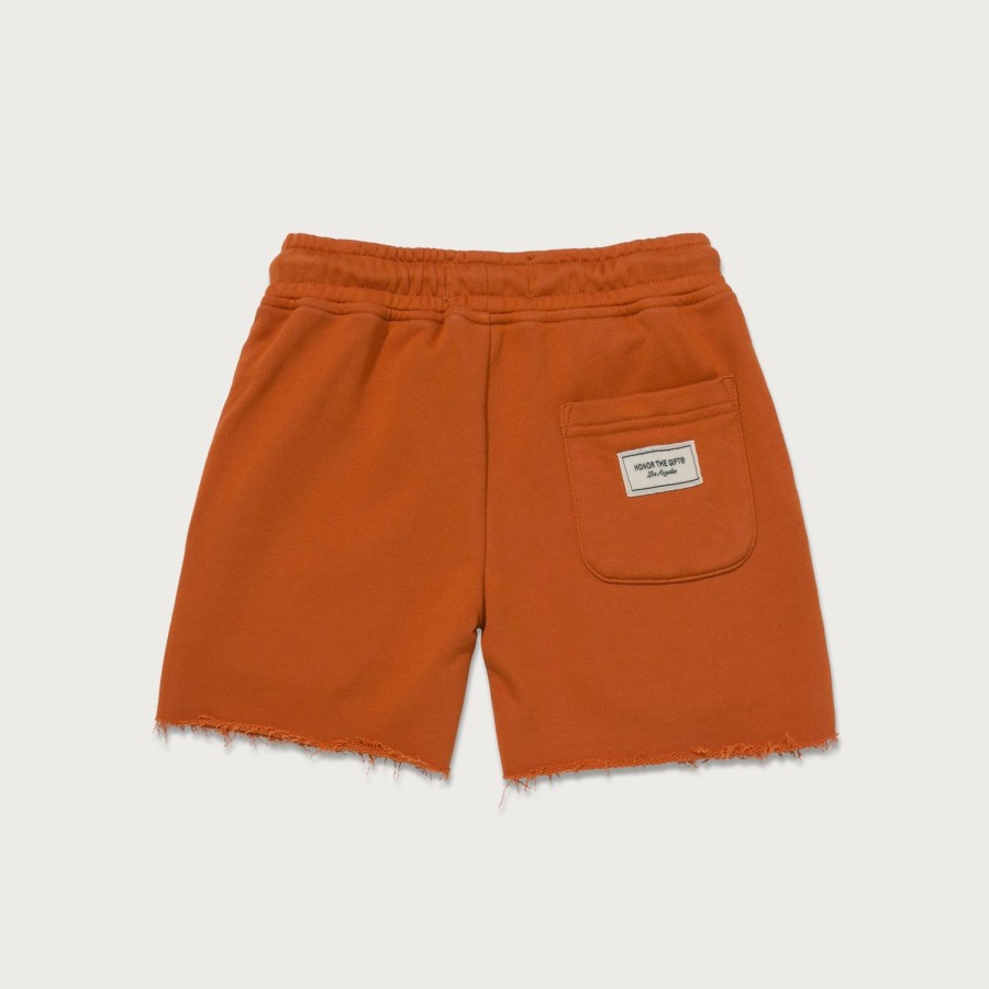 Honor The Gift | Kids Raw Edge Terry Short - Rust