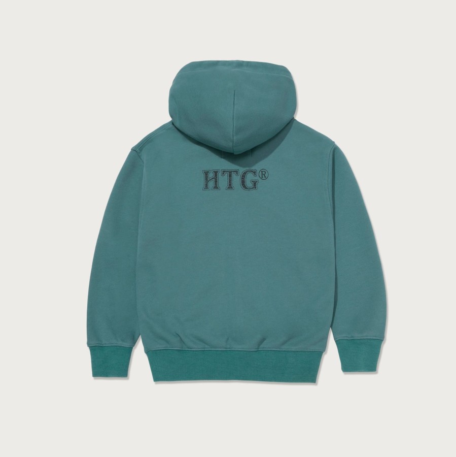 Honor The Gift | Kids Blooming Flower Full Zip Hoodie - Teal